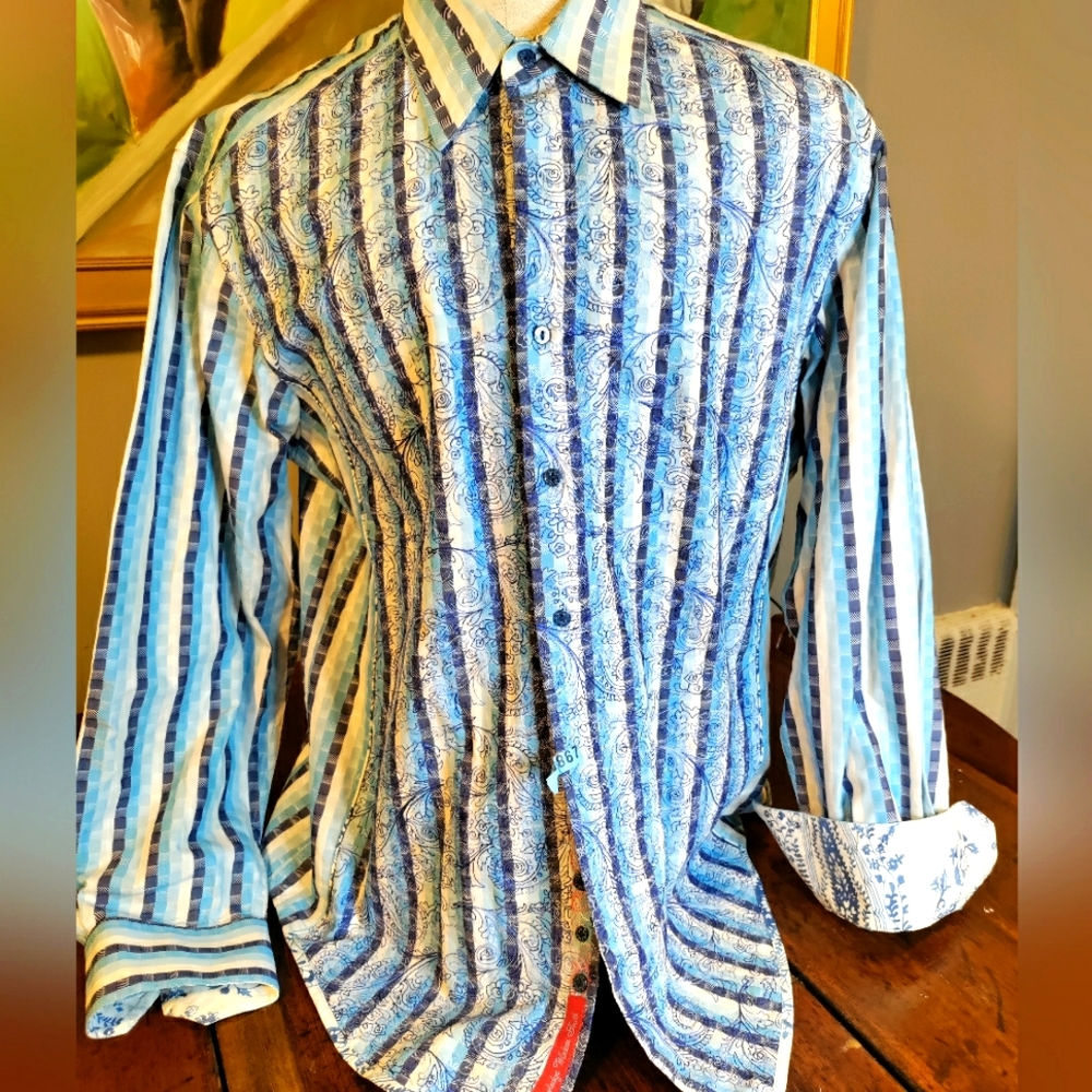 Robert Graham men's  long sleeve cotton shirt